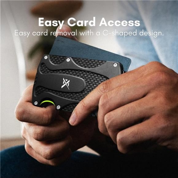 Mens Wallet, Slim Tactical Wallet with Money Clip and Credit Card Holder - Picture 5 of 7